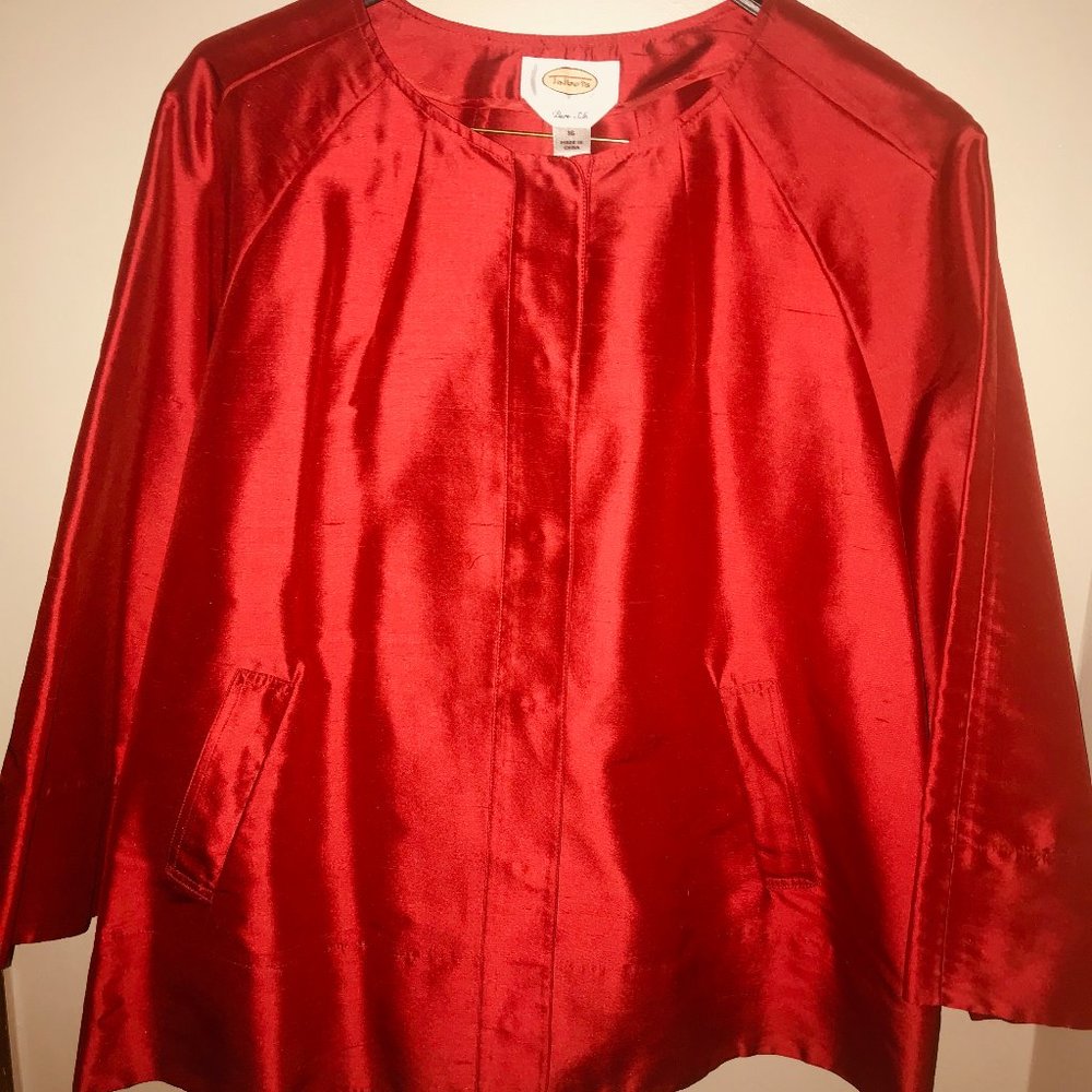 TALBOTS Silk  Holiday Jacket